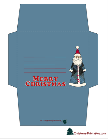 Christmas envelope with Santa