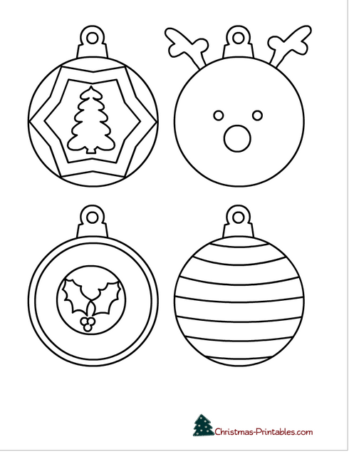 Free Printable Christmas Ornament Coloring Page