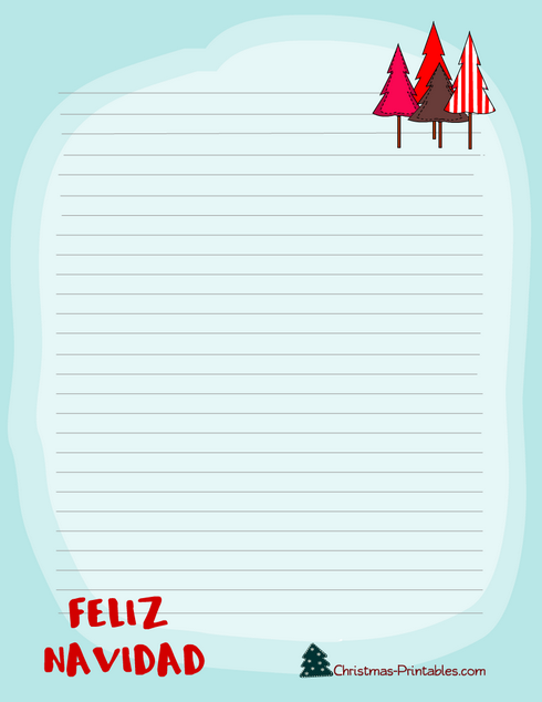 Feliz Navidad, Free Printable Christmas Stationery