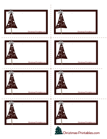 Christmas tree Free Printable Labels