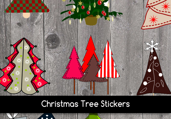 Free Printable Christmas Tree Stickers