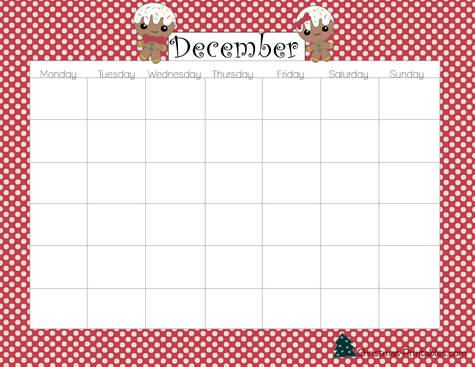 Adorable free printable Christmas Calendar