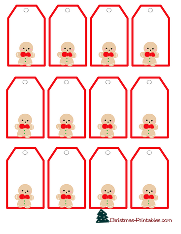 Free Printable Gingerbread-man Gift Tags