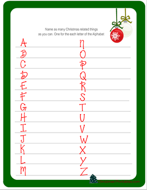 everything about christmas printable game