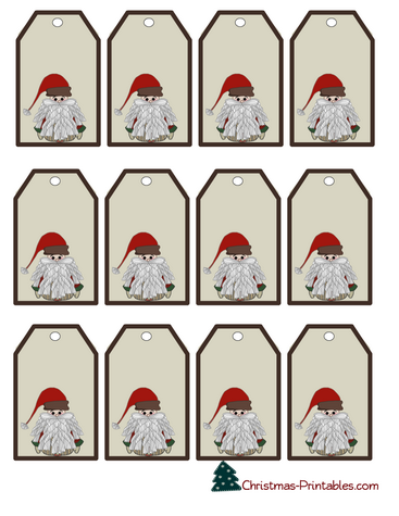 Free Printable Santa Gift Tags for Christmas