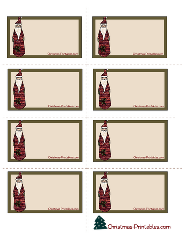 Printable Christmas Santa Labels