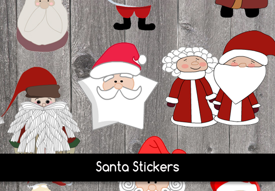 Free Printable Santa Stickers